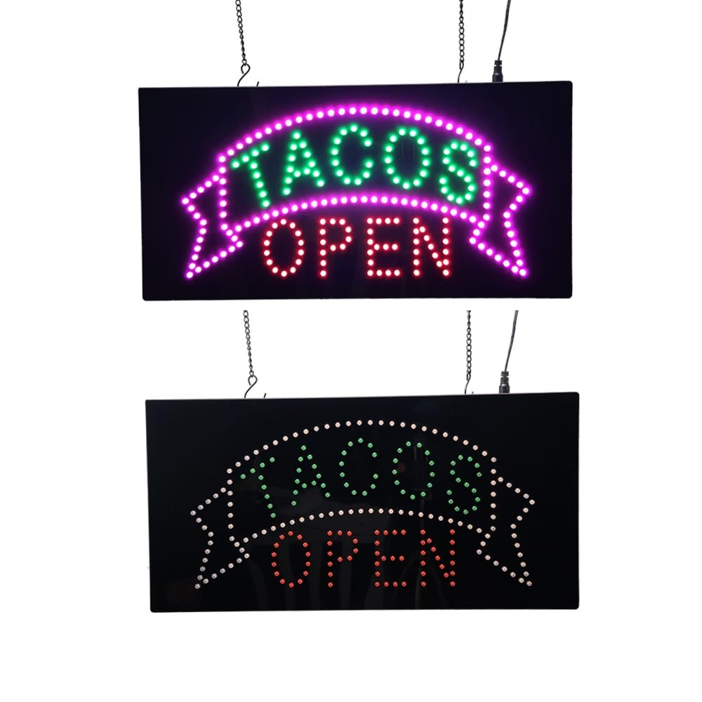 LED Tacos Sign, 19”x9.5” - Image 3