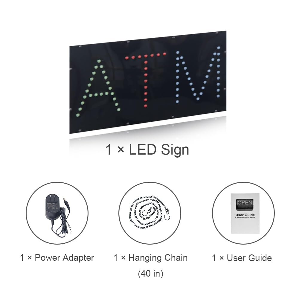 LED ATM Sign, 19”x9.5” - Image 6