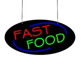 LED Fast Food Neon Sign, 20″x10″
