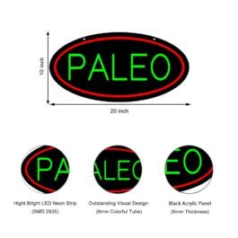 LED Paleo Neon Sign, 20″x10″