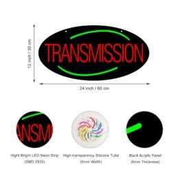 LED Transmission Neon Sign, 24″x12″