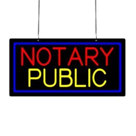 LED Notary Public Neon Sign, 20″x10″