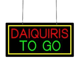 LED Daiquiris To Go Neon Sign, 24″x12″