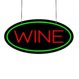 LED Wine Neon Sign, 16″x8″