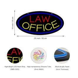LED Law Office Neon Sign, 20″x10″