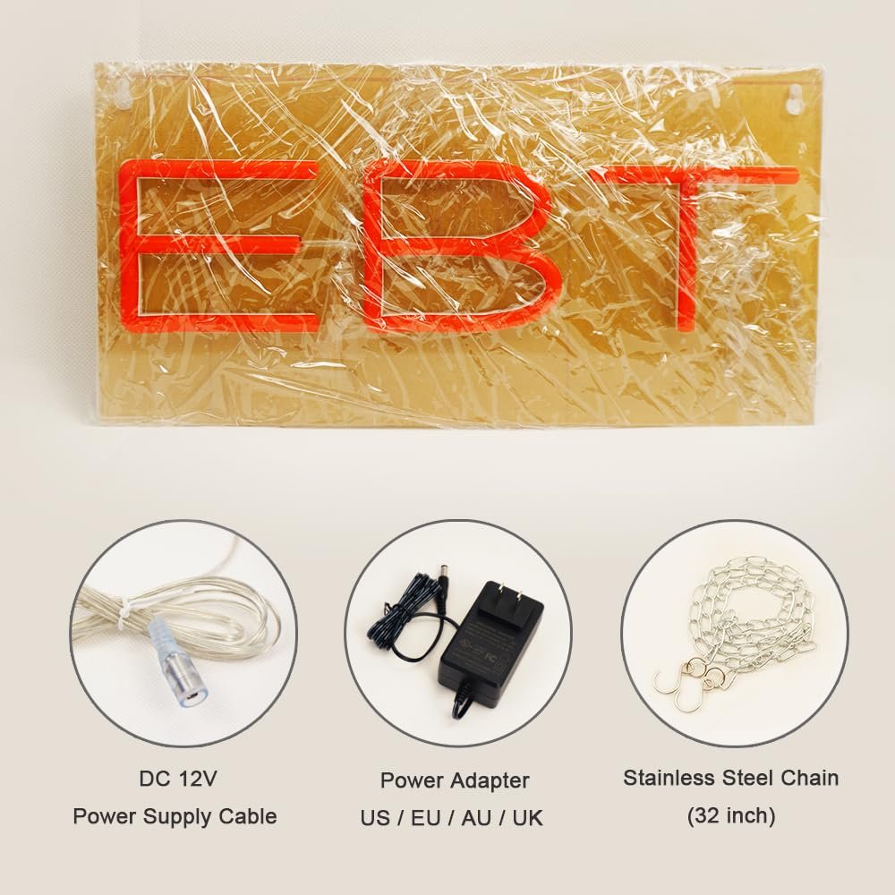 LED EBT Neon Sign, 12"x6" - Image 5