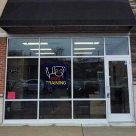 LED Dog Training Neon Sign, 16″x16″