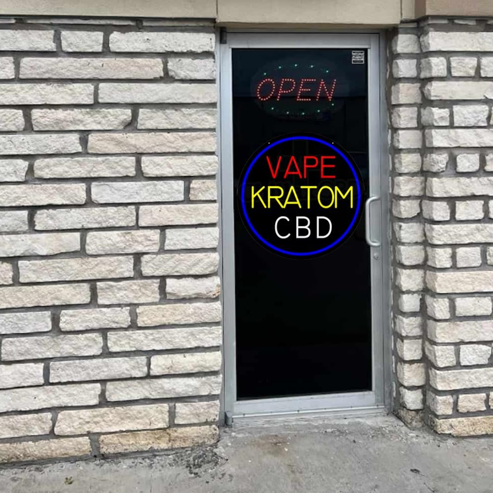 LED Vape Kratom CBD Neon Sign, 16"x16" - Image 4