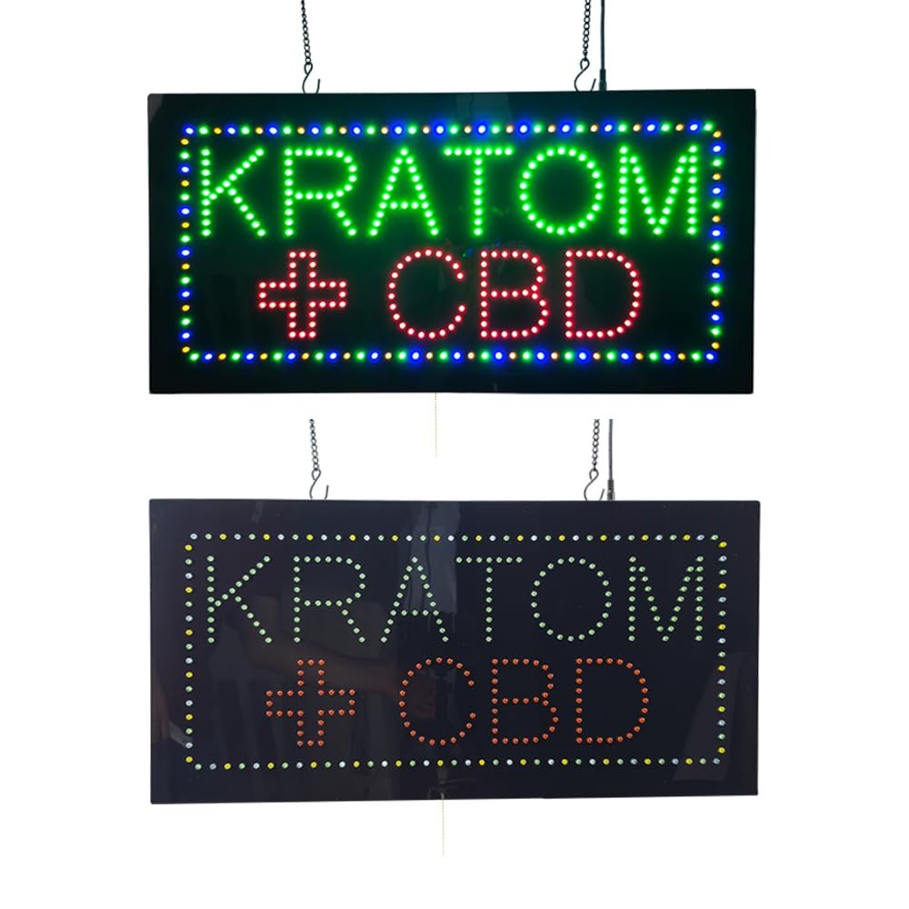 LED Kratom CBD Sign, 24"x12" - Image 3
