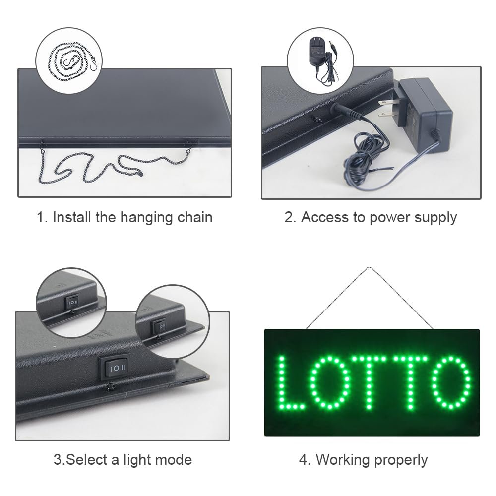 LED Lotto Dot Sign, 19"x9.5" - Image 5