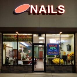 LED Nails SPA Facial Waxing Sign, 16″x16″