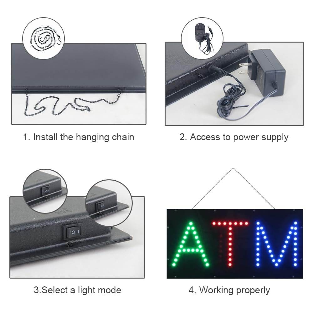 LED ATM Sign, 19”x9.5” - Image 5
