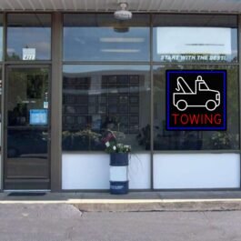 LED Towing Neon Sign, 16″x16″