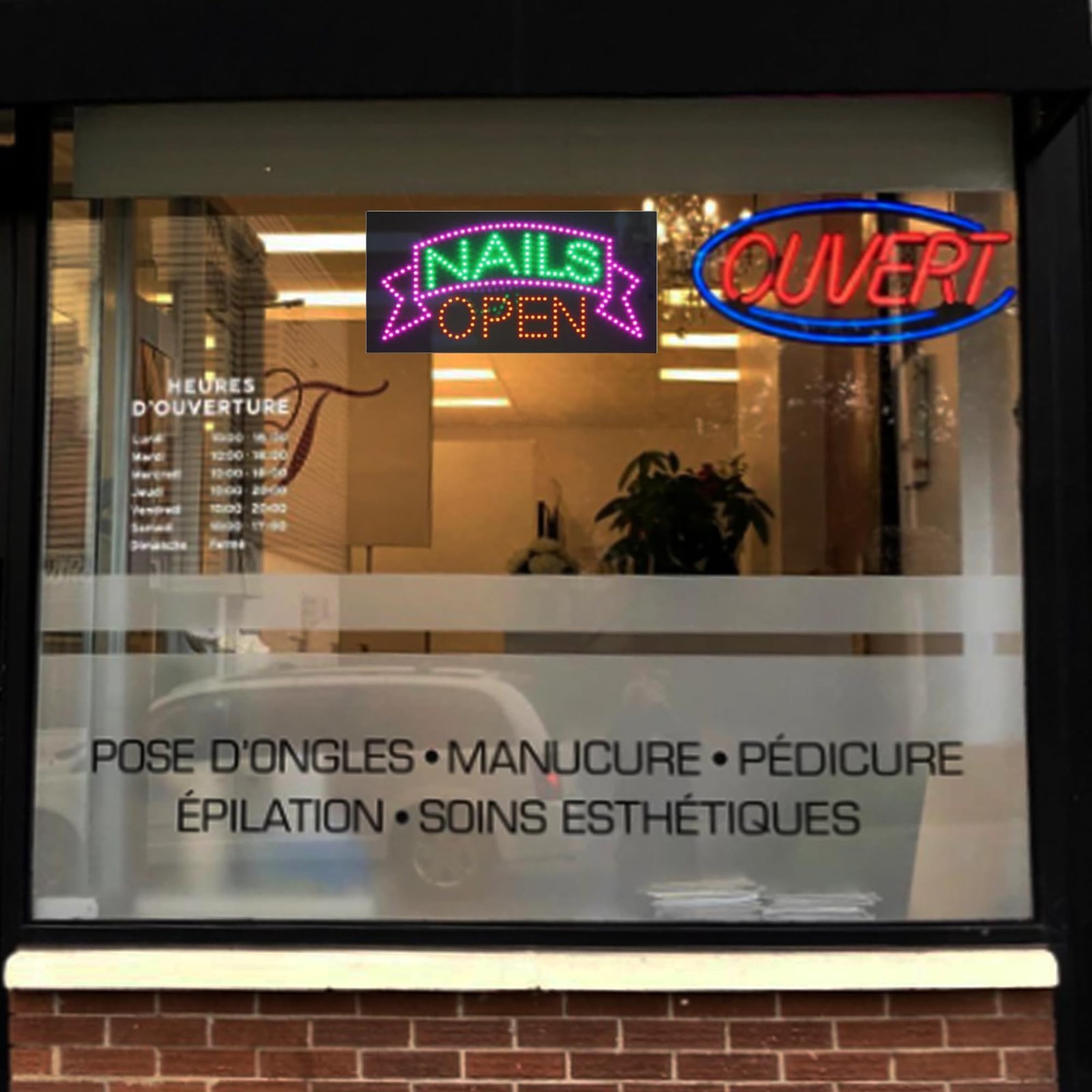 LED Nails Open Sign, Animated Billboard LED Open Sign for Nail Salon or Beauty Shop - Image 2