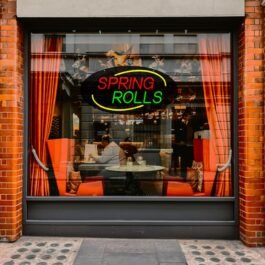 LED Spring Rolls Neon Sign, 20″x10″