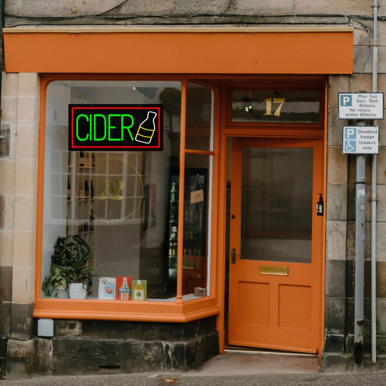LED Cider Neon Sign, 20"x10" - Image 2