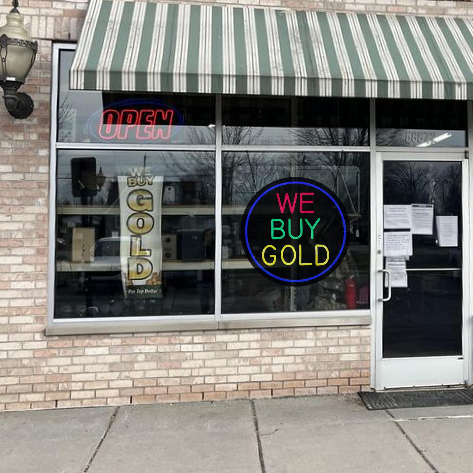 LED We Buy Gold Neon Sign, 16"x16" - Image 3