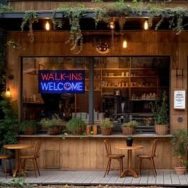 LED Walk-ins Welcome Sign, 24″x12″