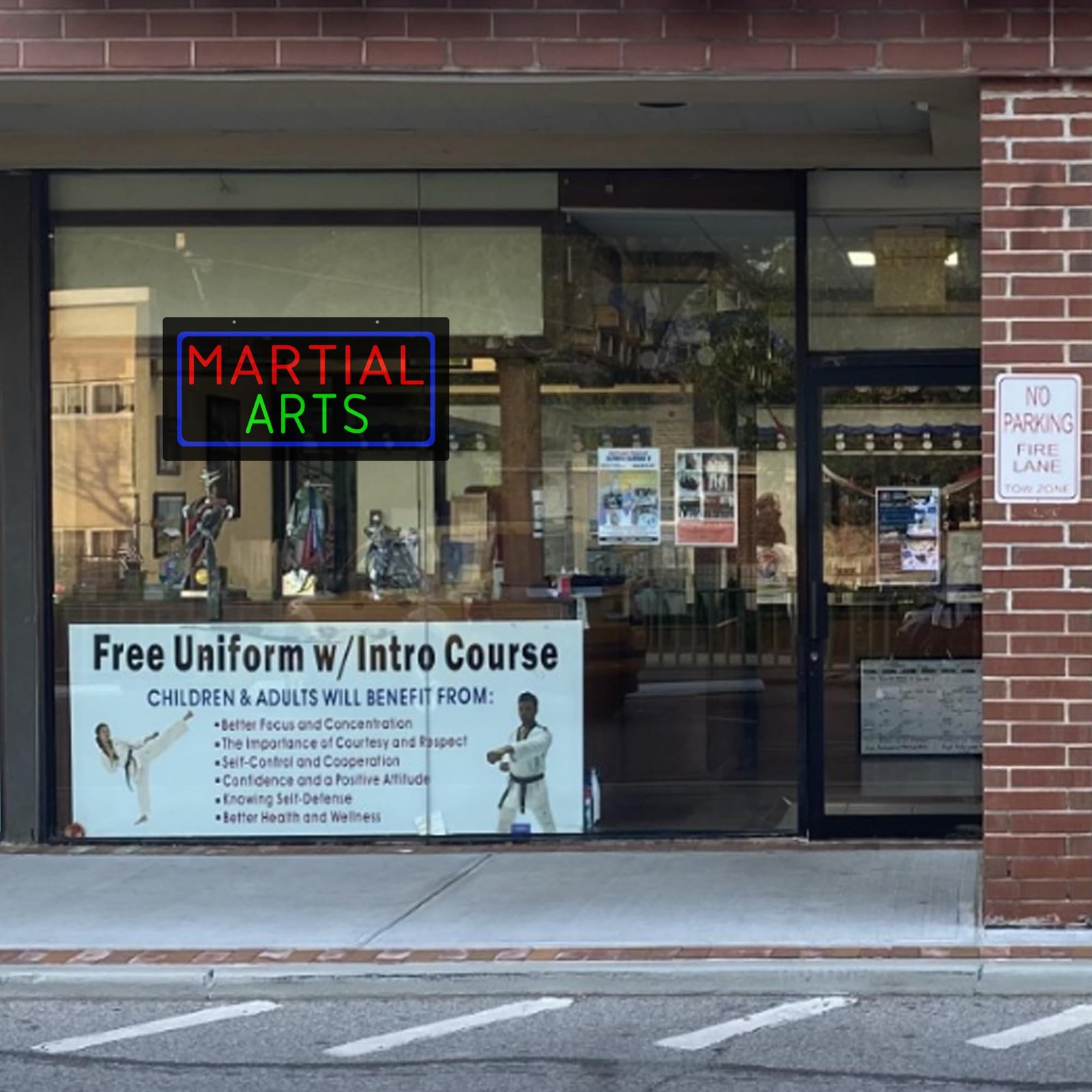 LED Martial Arts Neon Sign, 24"x12" - Image 2