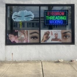 LED Eyebrow Threading Waxing Sign, 24″x16″